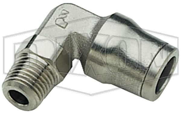 Nickel-Plated Brass Legris Push-In Male Elbow
